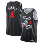 Johmsee T.Raptors #4 Scottie Barnes Black 2025-26 Swingman Jerseys - City Edition