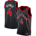 Johmsee T.Raptors #4 Scottie Barnes Black Swingman Jerseys - Statement Edition