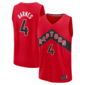 Johmsee T.Raptors #4 Scottie Barnes Red Fast Break Replica Jerseys - Icon Edition