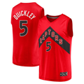 Johmsee T.Raptors #5 Immanuel Quickley Red Fast Break Player Jerseys - Icon Edition