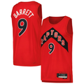 Johmsee T.Raptors #9 RJ Barrett Red Swingman Player Jerseys - Icon Edition