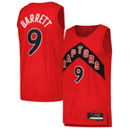 Johmsee T.Raptors #9 RJ Barrett Red Swingman Player Jerseys - Icon Edition