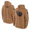 Johmsee T.Titans Brown Salute To Service Club Pullover Hoodies Home Game Blank Player Stitched Jerseys