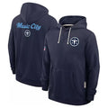 Johmsee T.Titans Navy Pullover Hoodies Home Game Blank Player Stitched Jerseys