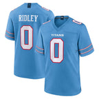 Johmsee T.Titans #0 Calvin Ridley Player Light Blue 2026 Game Home Stitched Jerseys