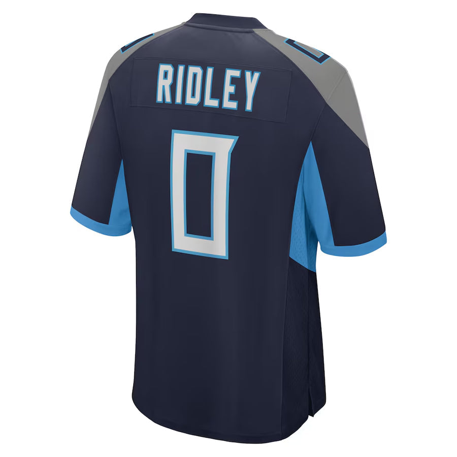 Johmsee T.Titans #0 Calvin Ridley Player Navy Home Game Stitched Jerseys