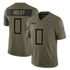 Johmsee T.Titans #0 Calvin Ridley Player Olive Limited 2025 Salute to Service Home Game Stitched Jerseys