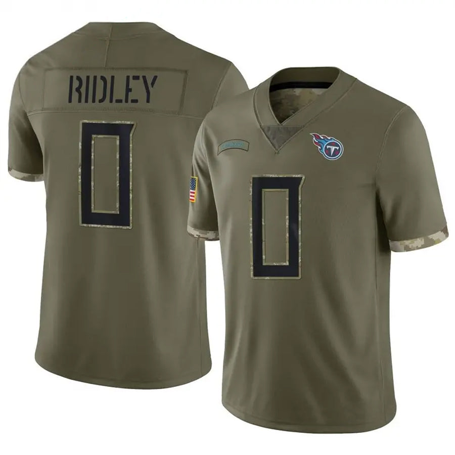 Johmsee T.Titans #0 Calvin Ridley Player Olive Salute To Service Limited Stitched Jerseys