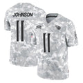 Johmsee T.Titans #11 Jermaine Johnson II Player Arctic Camo Limited Salute to Service Home Game Stitched Jerseys