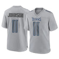 Johmsee T.Titans #11 Jermaine Johnson II Player Gray Atmosphere Fashion Home Game Stitched Jerseys