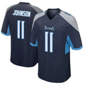Johmsee T.Titans #11 Jermaine Johnson II Player Navy Home Game Stitched Jerseys