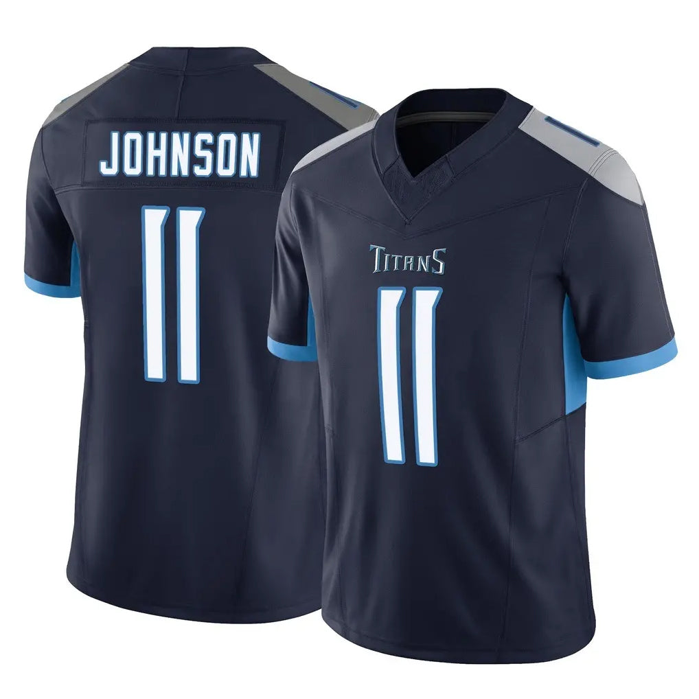 Johmsee T.Titans #11 Jermaine Johnson II Player Navy Limited Vapor F.U.S.E. Home Game Stitched Jerseys