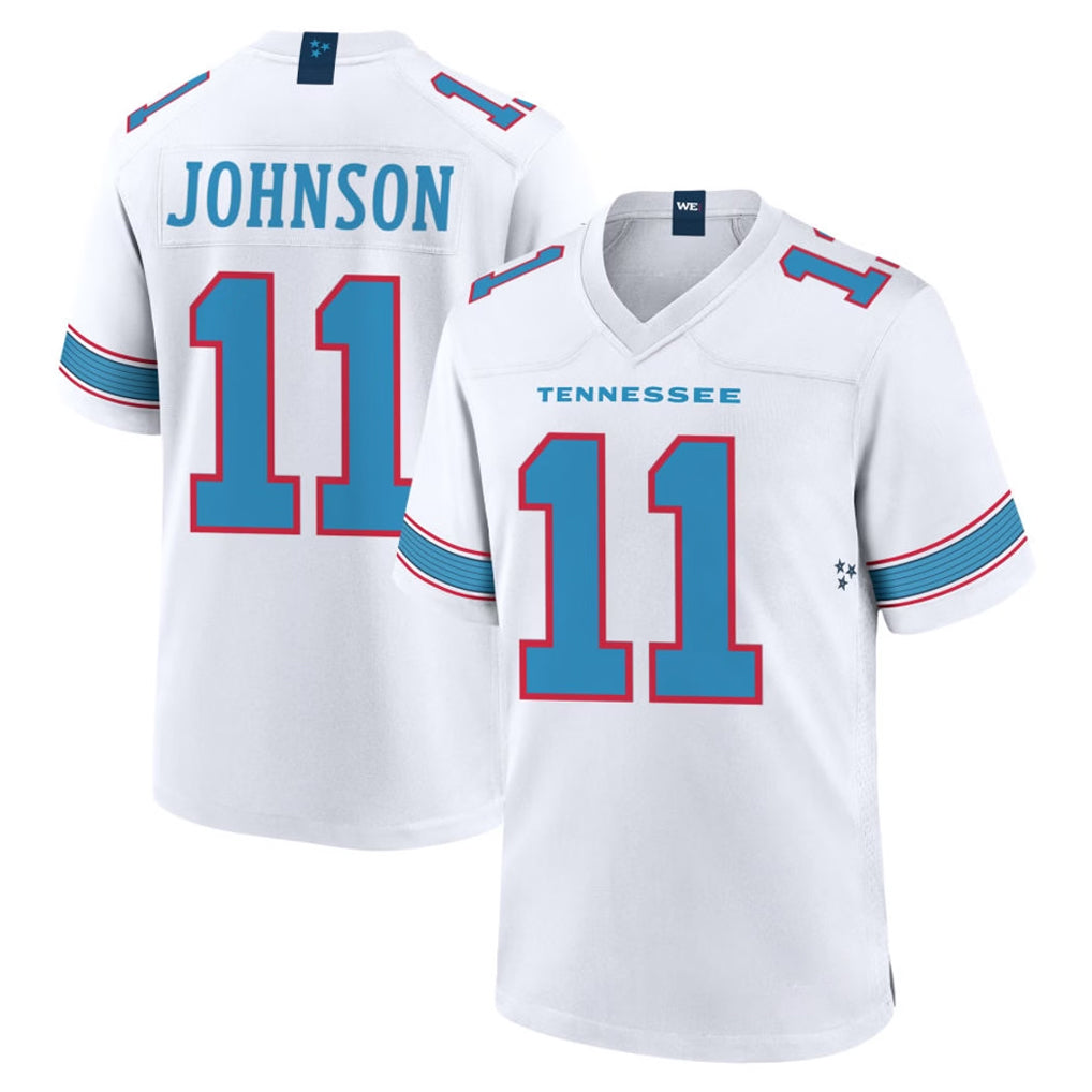 Johmsee T.Titans #11 Jermaine Johnson II Player White 2026 Game Home Stitched Jerseys
