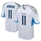 Johmsee T.Titans #11 Jermaine Johnson II Player White Home Game Stitched Jerseys