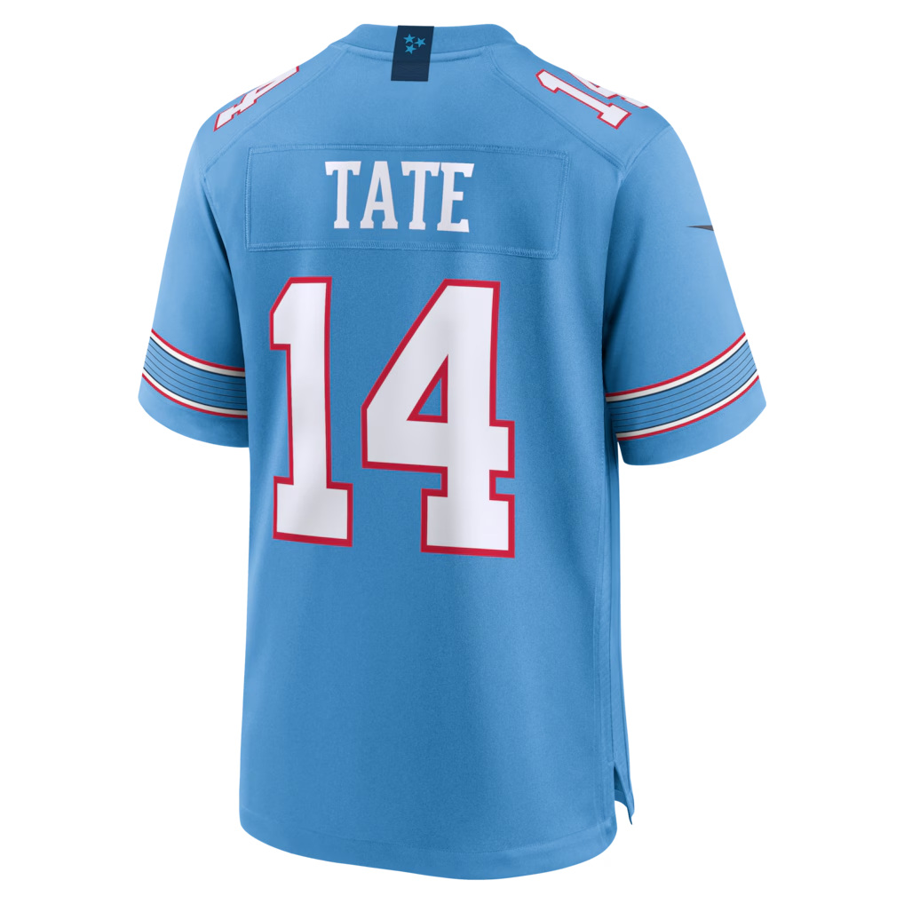 Johmsee T.Titans #14 Carnell Tate Light Blue 2026 Draft First Round Pick No. 4 Team Game Stitched Jerseys