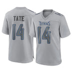 Johmsee T.Titans #14 Carnell Tate Player Gray Atmosphere Fashion Home Game Stitched Jerseys