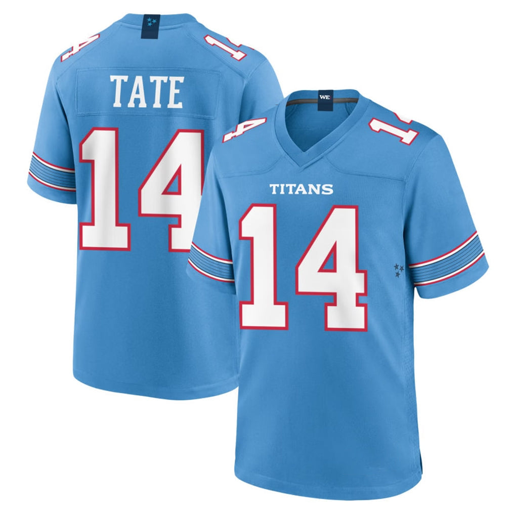Johmsee T.Titans #14 Carnell Tate Player Light Blue 2026 Game Home Stitched Jerseys