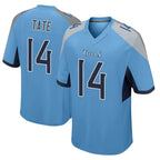 Johmsee T.Titans #14 Carnell Tate Player Light Blue Home Game Stitched Jerseys