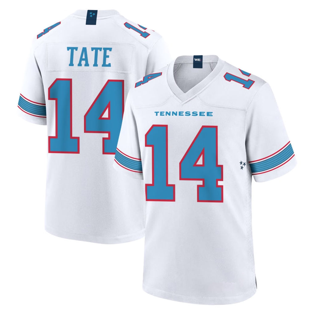 Johmsee T.Titans #14 Carnell Tate Player White 2026 Game Home Stitched Jerseys