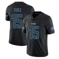 Johmsee T.Titans #15 Keldric Faulk Player Black Impact Limited Home Game Stitched Jerseys