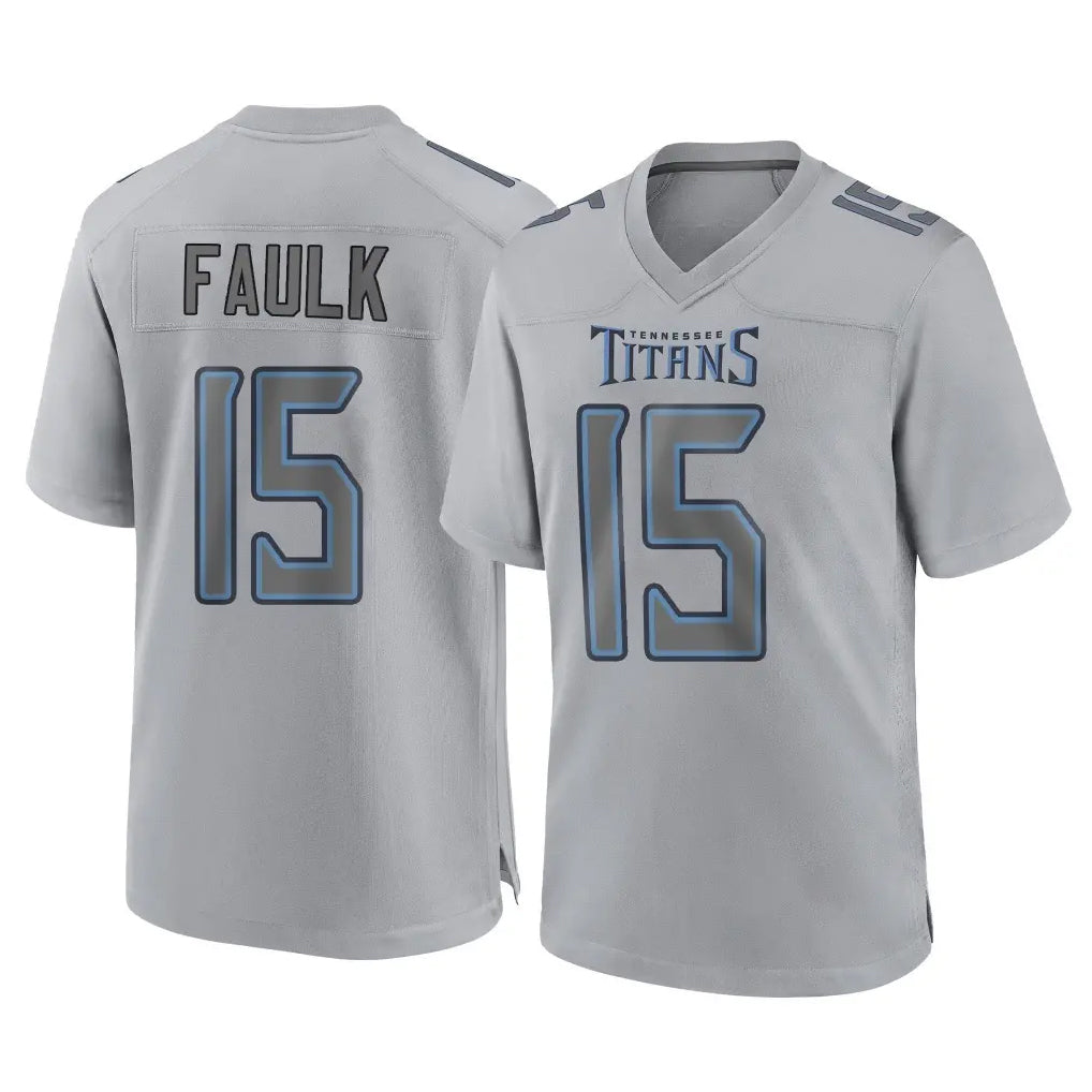 Johmsee T.Titans #15 Keldric Faulk Player Gray Atmosphere Fashion Home Game Stitched Jerseys