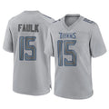 Johmsee T.Titans #15 Keldric Faulk Player Gray Atmosphere Fashion Home Game Stitched Jerseys