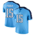 Johmsee T.Titans #15 Keldric Faulk Player Light Blue Limited Color Rush Home Game Stitched Jerseys