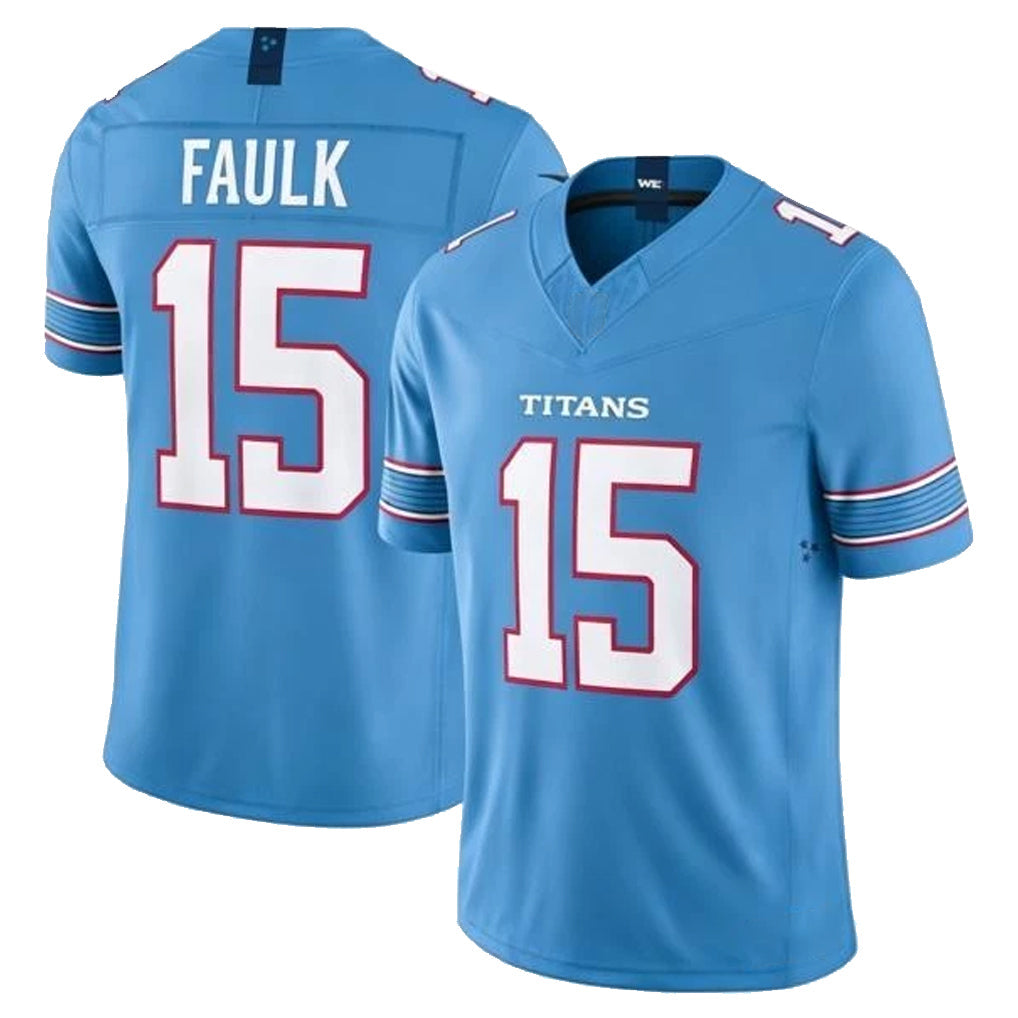 Johmsee T.Titans #15 Keldric Faulk Player Light Blue Team Vapor F.U.S.E. Limited Home Game Stitched Jerseys