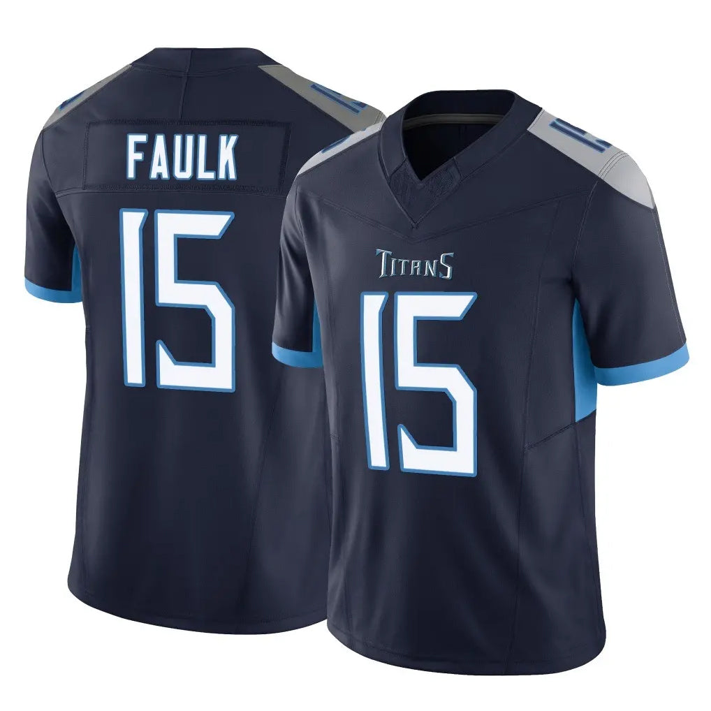 Johmsee T.Titans #15 Keldric Faulk Player Navy Limited Vapor F.U.S.E. Home Game Stitched Jerseys