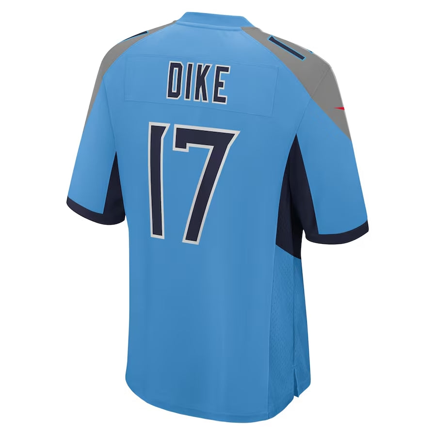 Johmsee T.Titans #17 Chimere Dike Light Blue Team Game Stitched Jersey