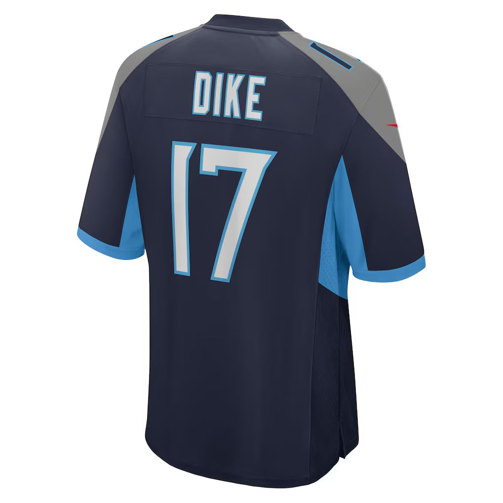Johmsee T.Titans #17 Chimere Dike Navy Team Game Stitched Jerseys