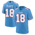 Johmsee T.Titans #18 Cor'Dale Flott Player Light Blue 2026 Game Home Stitched Jerseys