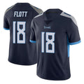 Johmsee T.Titans #18 Cor'Dale Flott Player Navy Limited Vapor Untouchable Home Game Stitched Jerseys