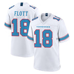 Johmsee T.Titans #18 Cor'Dale Flott Player White 2026 Game Home Stitched Jerseys