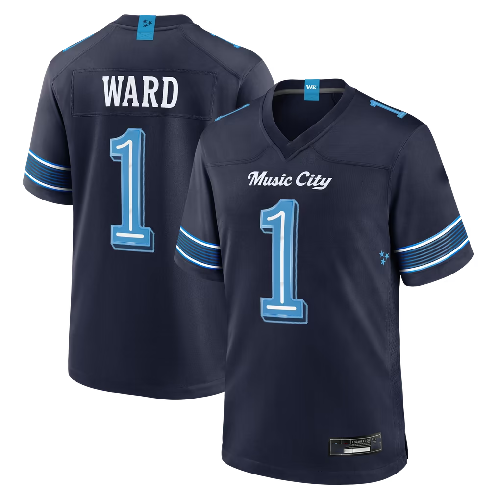 Johmsee T.Titans #1 Cameron Ward Navy 2026 Rivalries Collection Game Stitched Jerseys