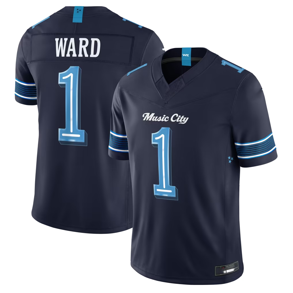 Johmsee T.Titans #1 Cameron Ward Navy 2026 Rivalries Collection Limited Stitched Jerseys