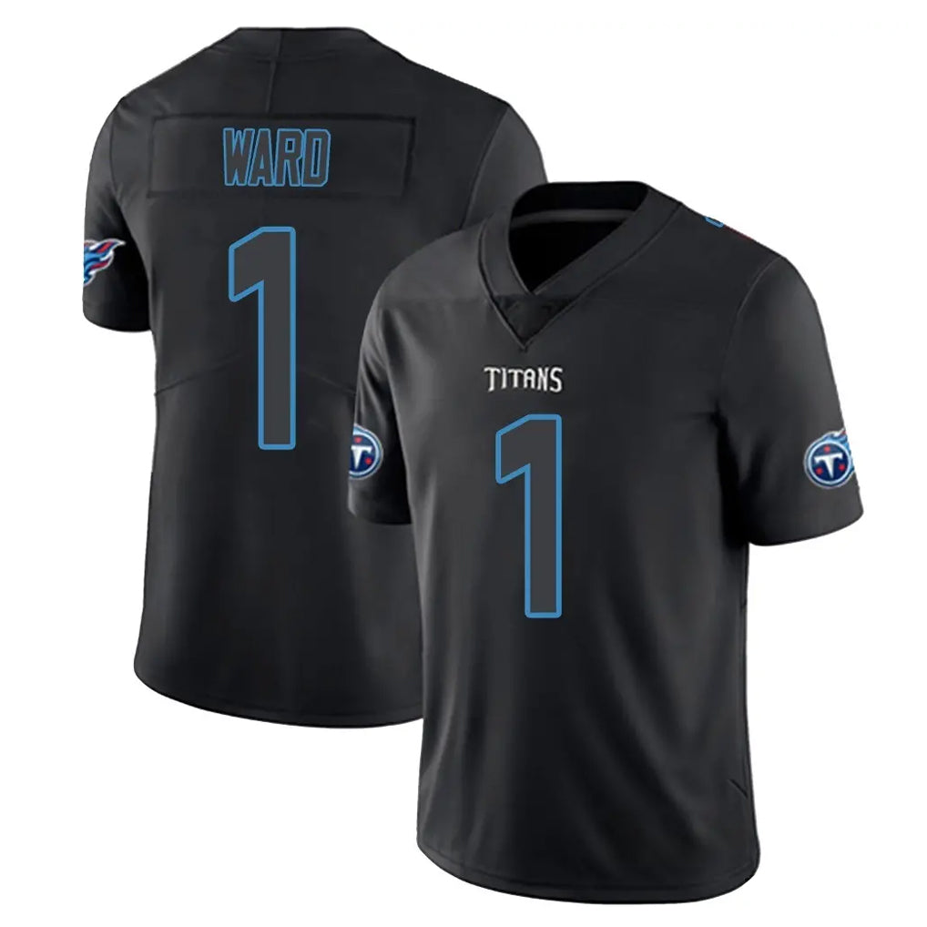 Johmsee T.Titans #1 Cameron Ward Player Black Impact Limited Home Game Stitched Jerseys