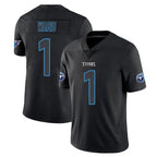 Johmsee T.Titans #1 Cameron Ward Player Black Impact Limited Home Game Stitched Jerseys