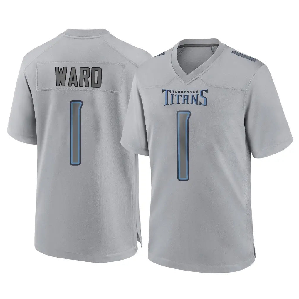 Johmsee T.Titans #1 Cameron Ward Player Gray Atmosphere Fashion Home Game Stitched Jerseys