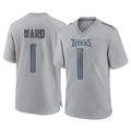 Johmsee T.Titans #1 Cameron Ward Player Gray Atmosphere Fashion Home Game Stitched Jerseys