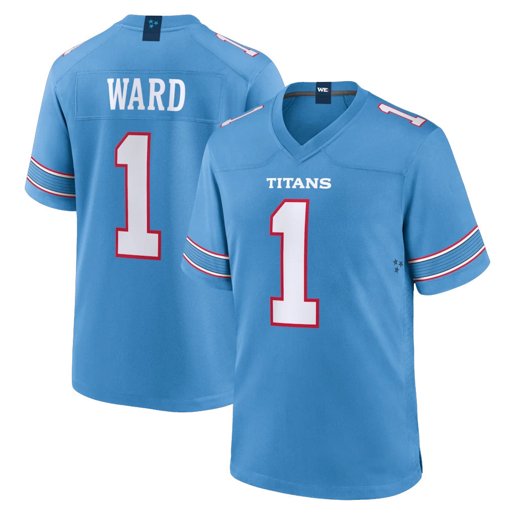 Johmsee T.Titans #1 Cameron Ward Player Light Blue 2026 Game Home Stitched Jerseys