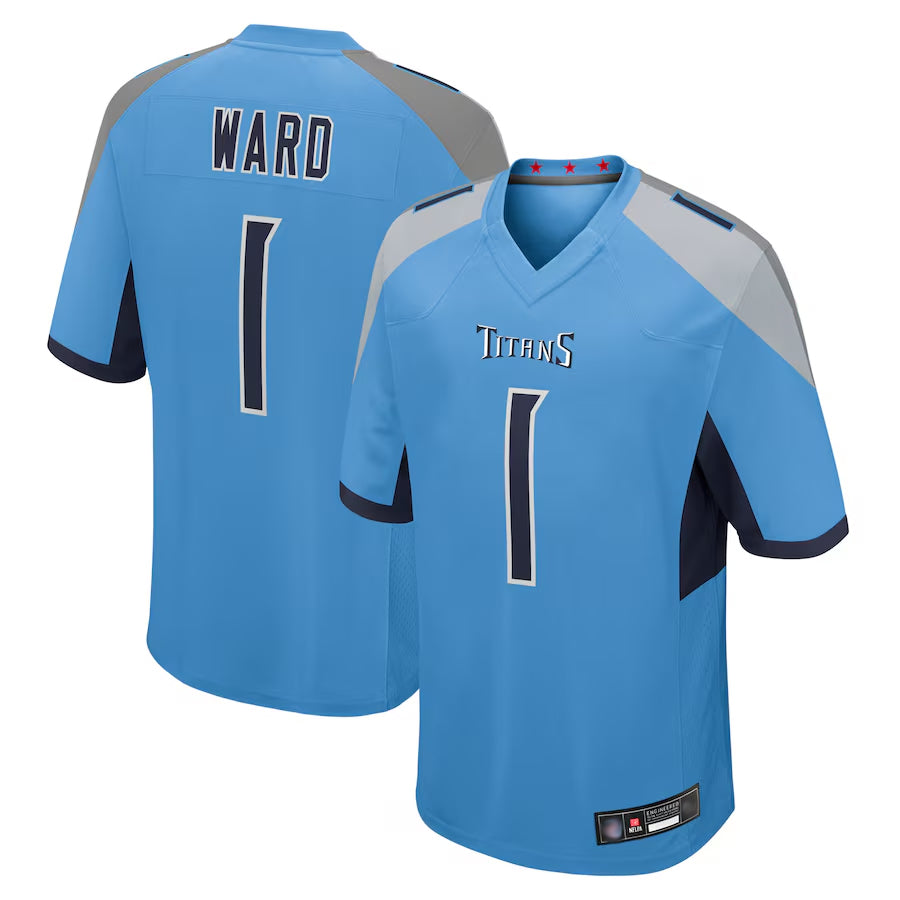 Johmsee T.Titans #1 Cameron Ward Player Light Blue Game Stitched Jerseys