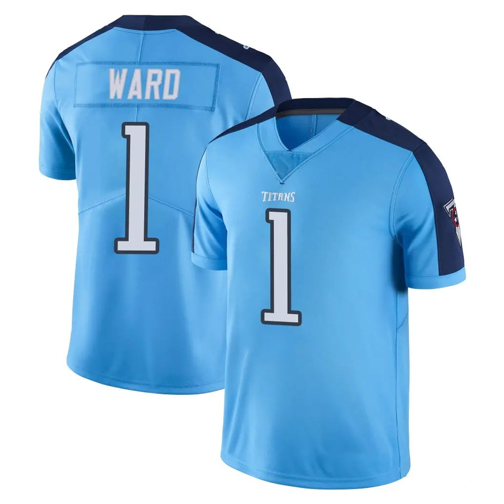 Johmsee T.Titans #1 Cameron Ward Player Light Blue Limited Color Rush Home Game Stitched Jerseys