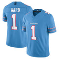 Johmsee T.Titans #1 Cameron Ward Player Light Blue Team Vapor F.U.S.E. Limited Home Game Stitched Jerseys