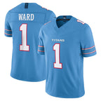 Johmsee T.Titans #1 Cameron Ward Player Light Blue Team Vapor F.U.S.E. Limited Home Game Stitched Jerseys