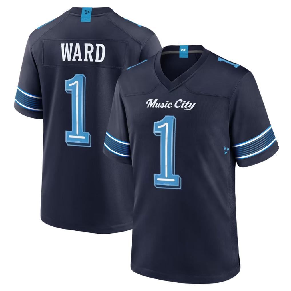 Johmsee T.Titans #1 Cameron Ward Player Navy 2026 Rivalries Collection Home Game Stitched Jerseys