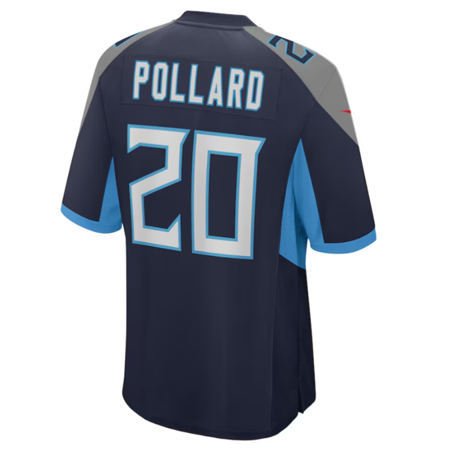 Johmsee T.Titans #20 Tony Pollard Navy Game Player Jersey Stitched Jersey