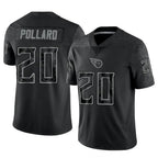 Johmsee T.Titans #20 Tony Pollard Player Black RFLCTV Limited Stitched Jerseys