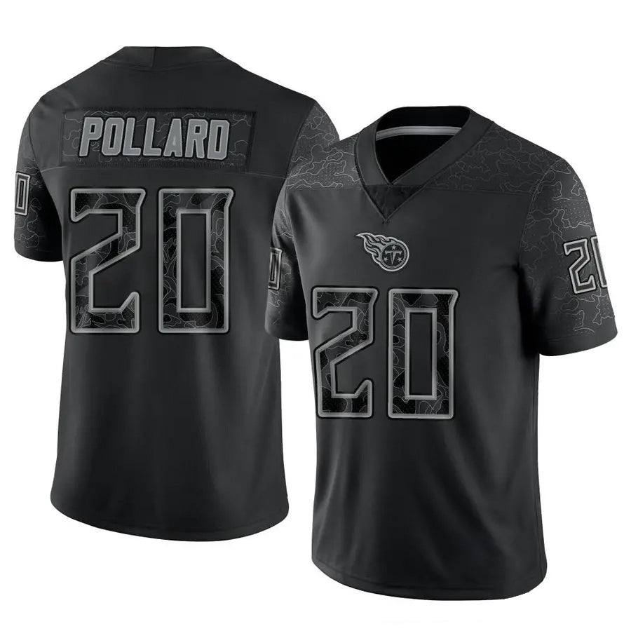 Johmsee T.Titans #20 Tony Pollard Player Black RFLCTV Limited Stitched Jerseys
