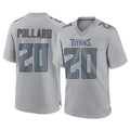 Johmsee T.Titans #20 Tony Pollard Player Gray Atmosphere Fashion Home Game Stitched Jerseys